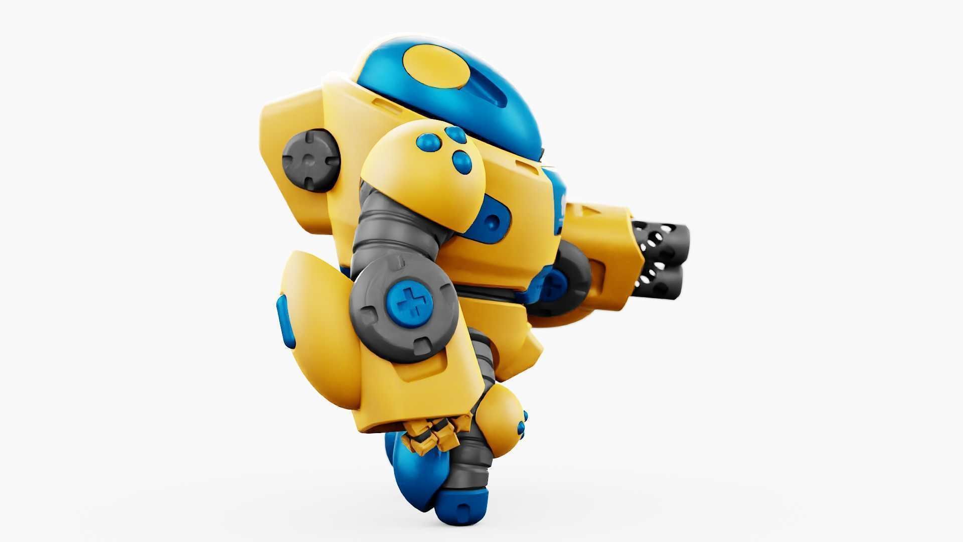 COMBAT TOY BOT RIGGED 3D model_8