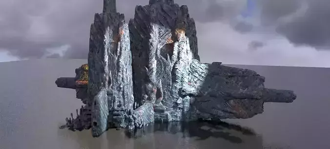 Arch Alien Ancient pillar Structure 5