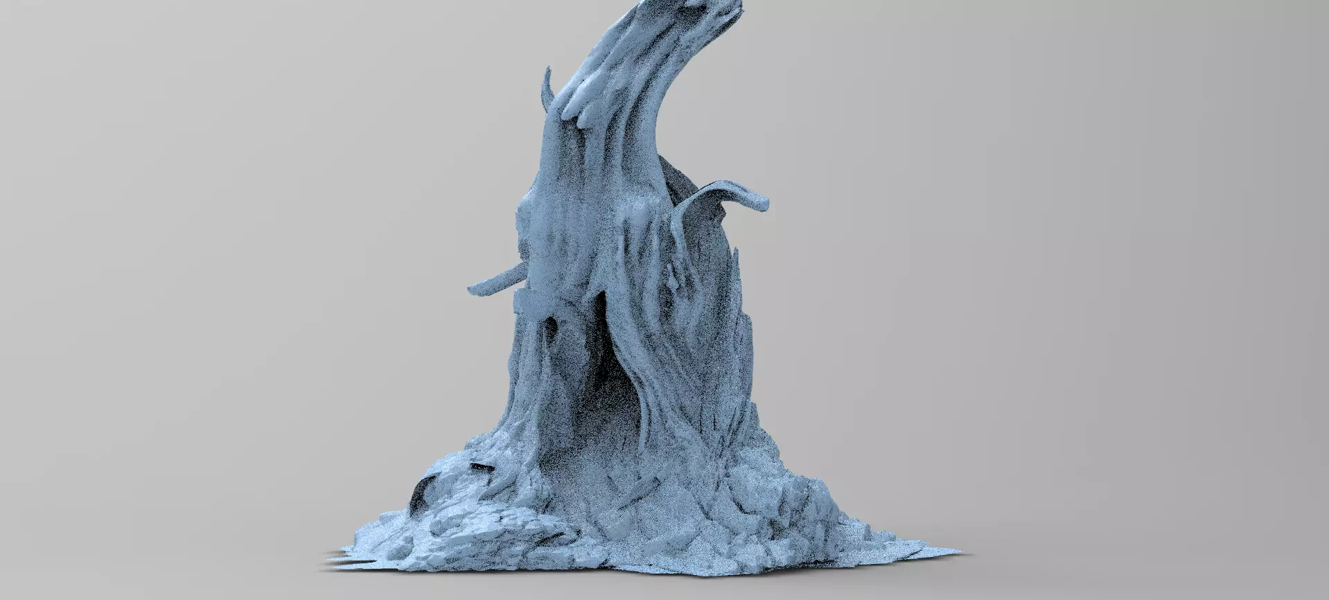 Medieval Hollow Tree 4 3D model_0