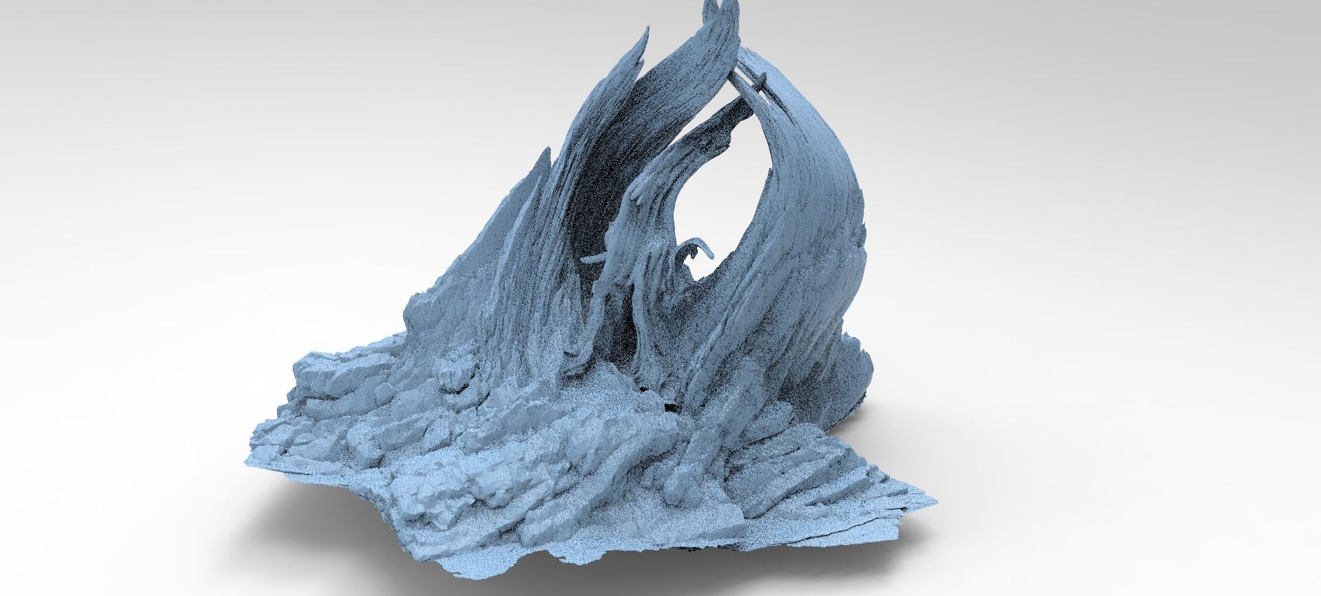 Medieval Witches Hollow Tree 1 Rocks 3D model_1