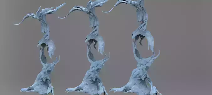 Dark Ages Claw Sculpted tree 1 3D model