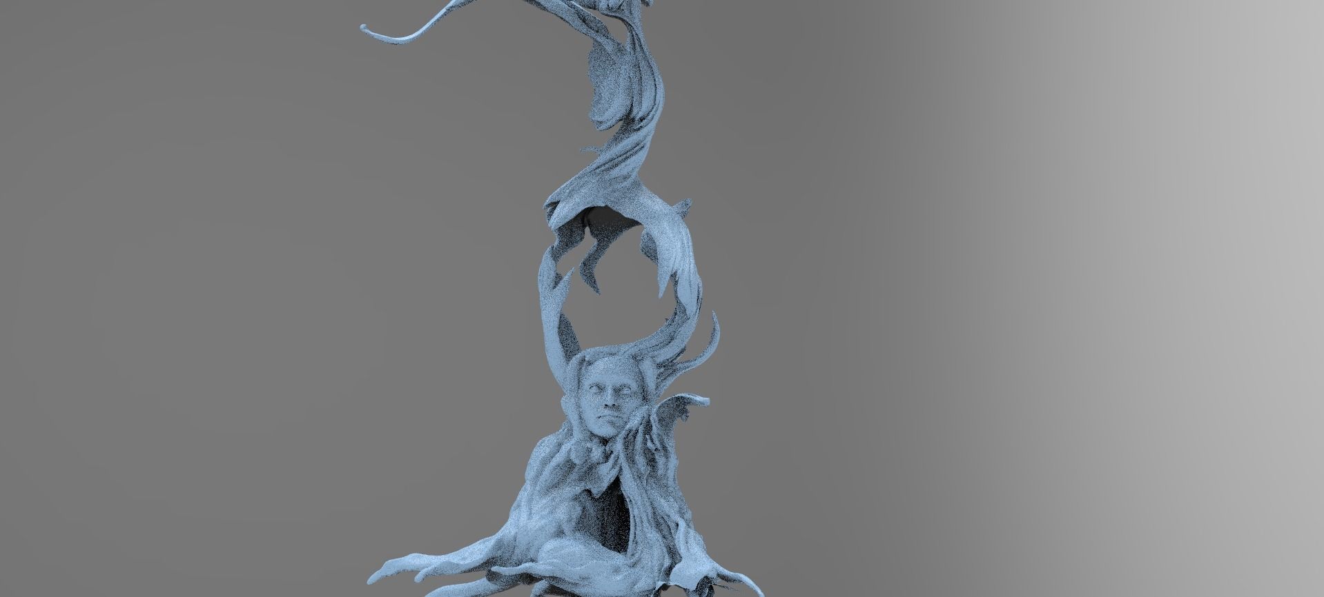 Dark Ages Claw Sculpted tree 1 3D model_2