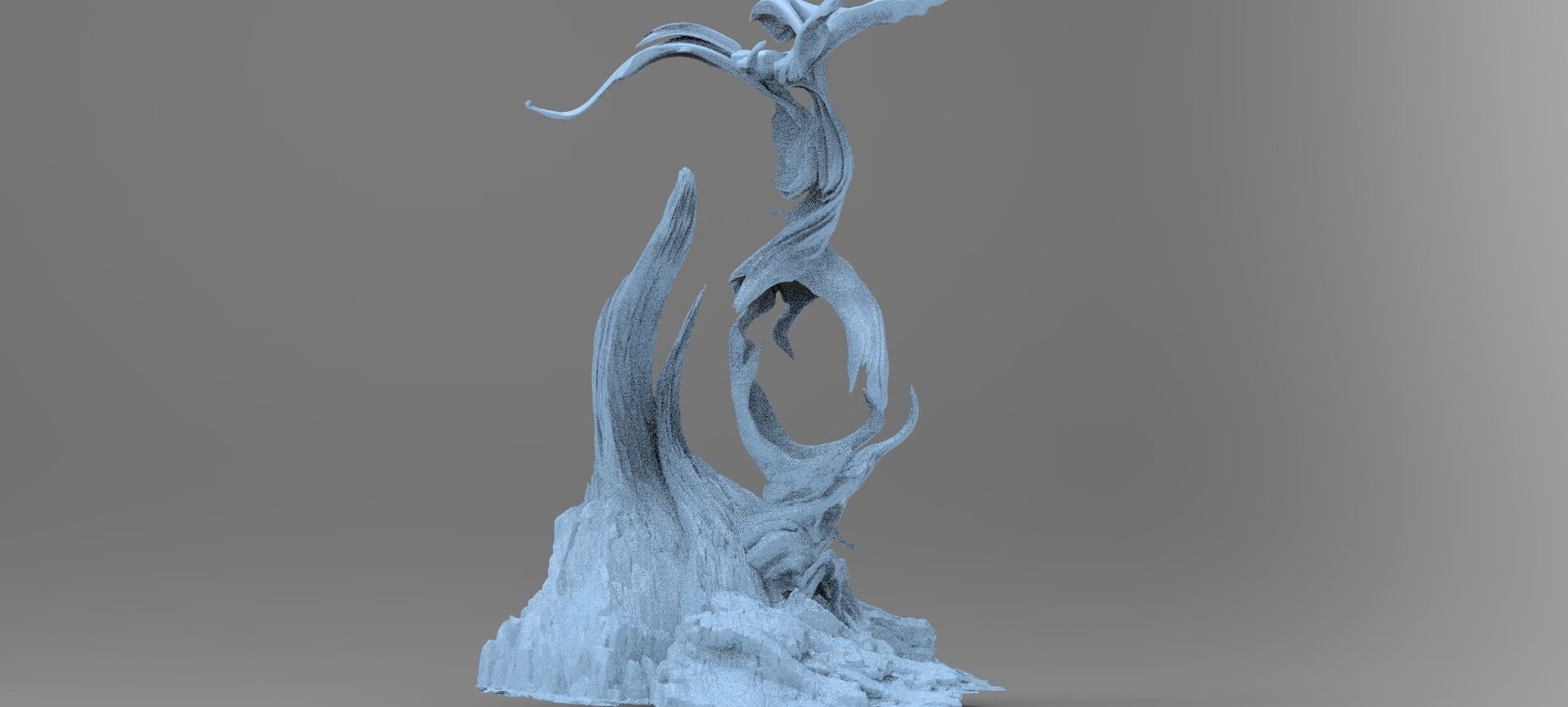  Claw Sculpted tree Cliff 3D model_1