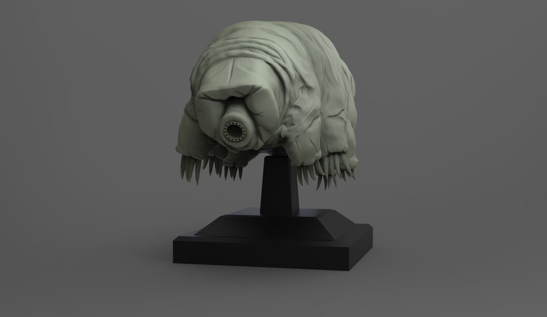 Tardigrade silver sculpture 3D print model_1