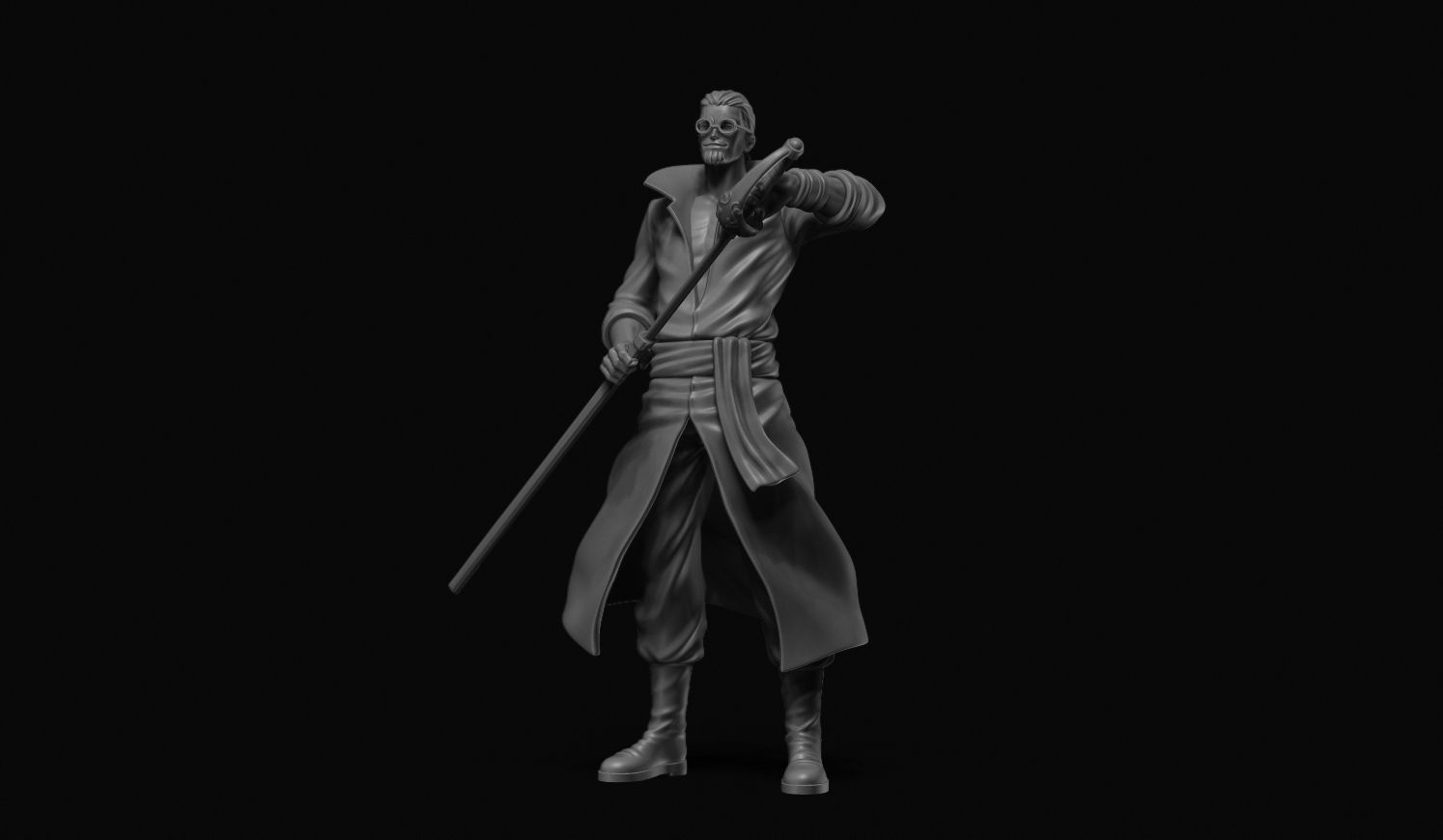 Silver Rayleigh young  Roger Pirates STL 3D print model_1