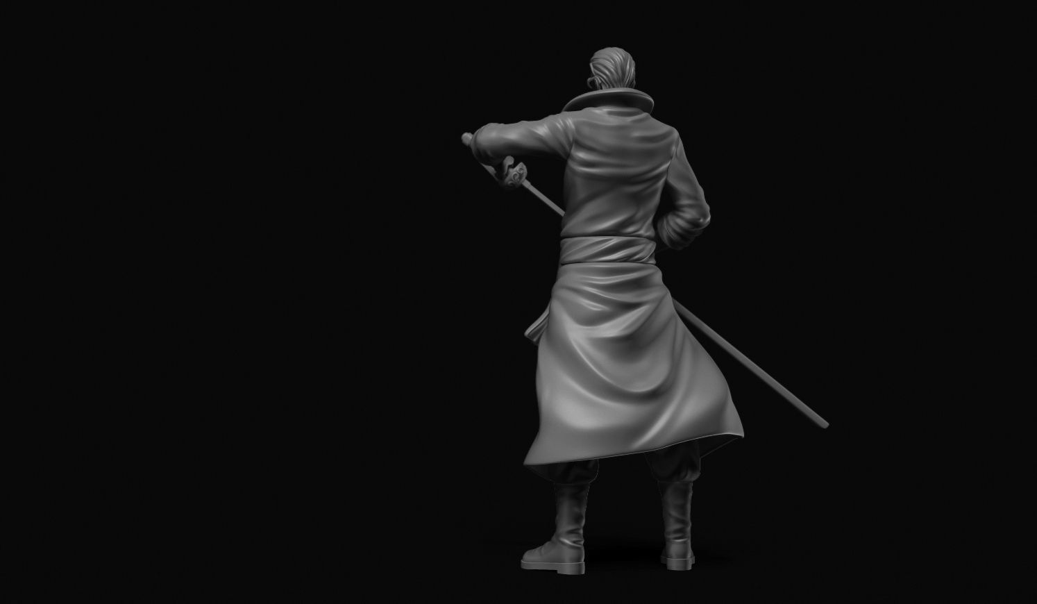 Silver Rayleigh young  Roger Pirates STL 3D print model_2