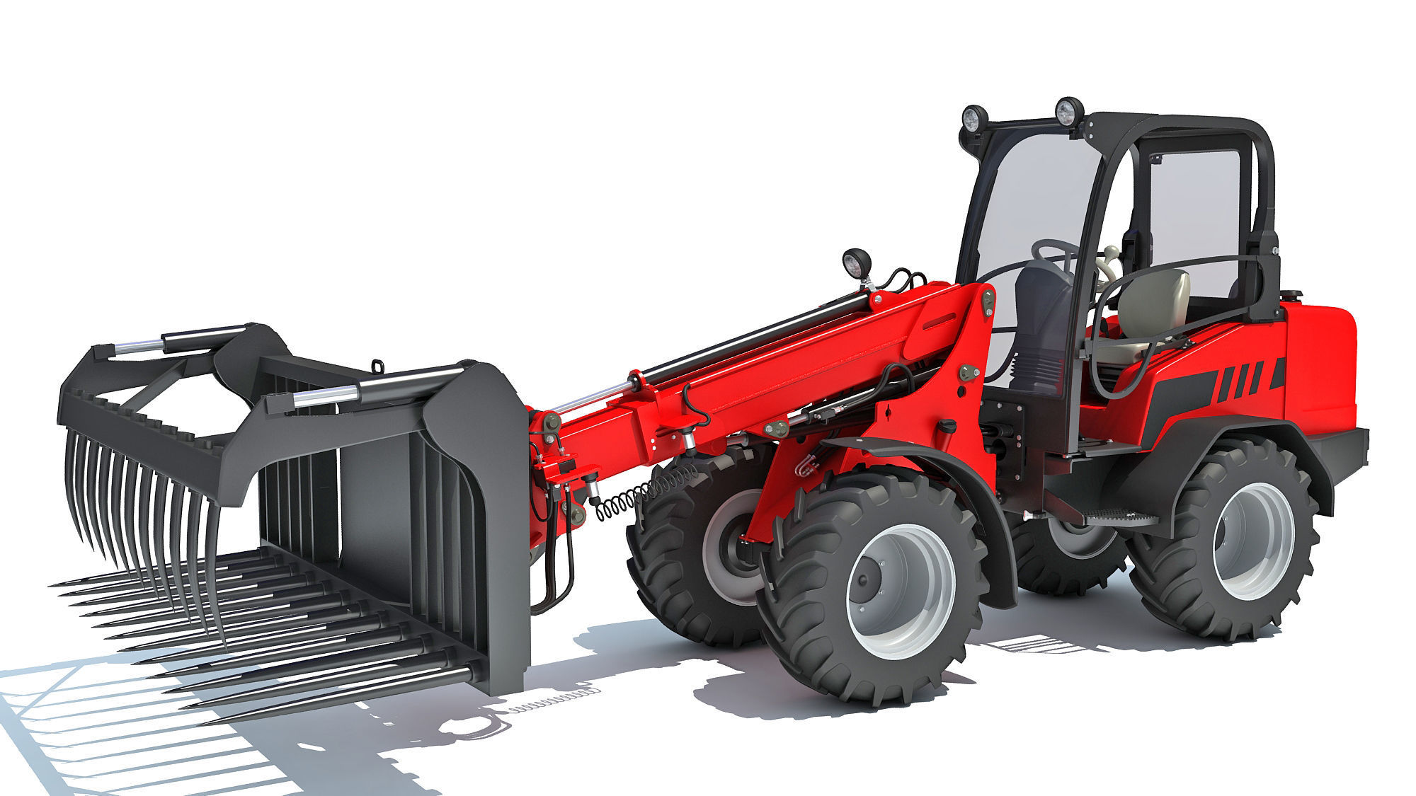 Telehandler Forklift 3D model_8