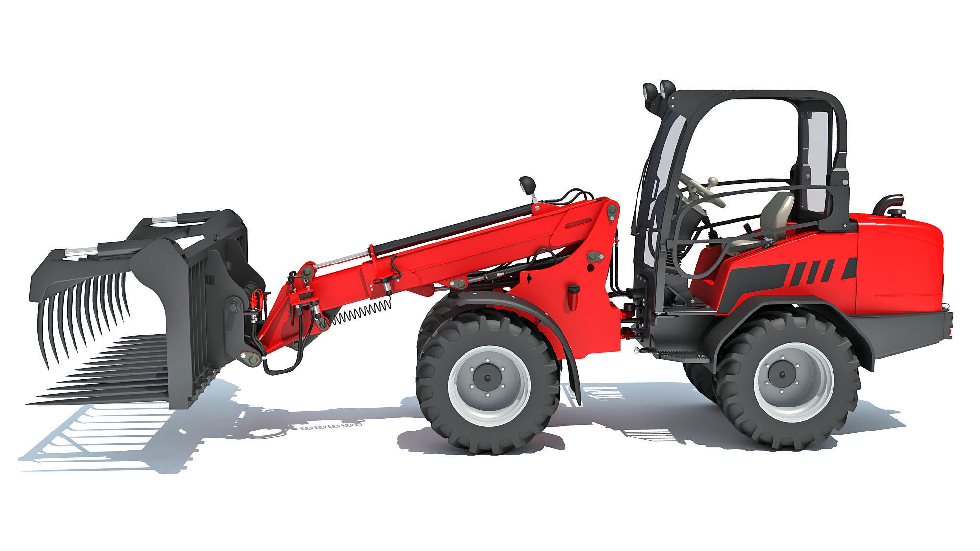 Telehandler Forklift 3D model_1