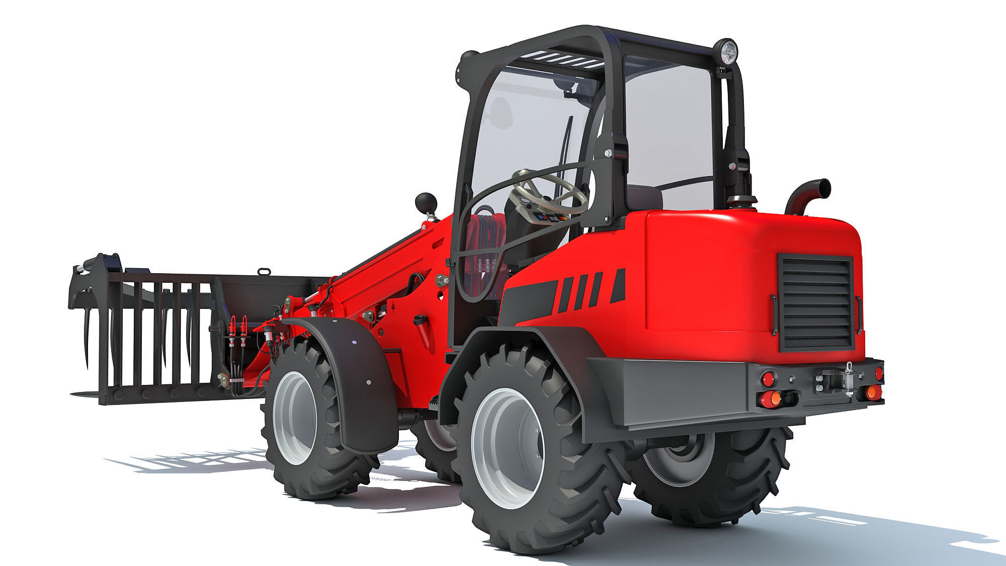 Telehandler Forklift 3D model_3