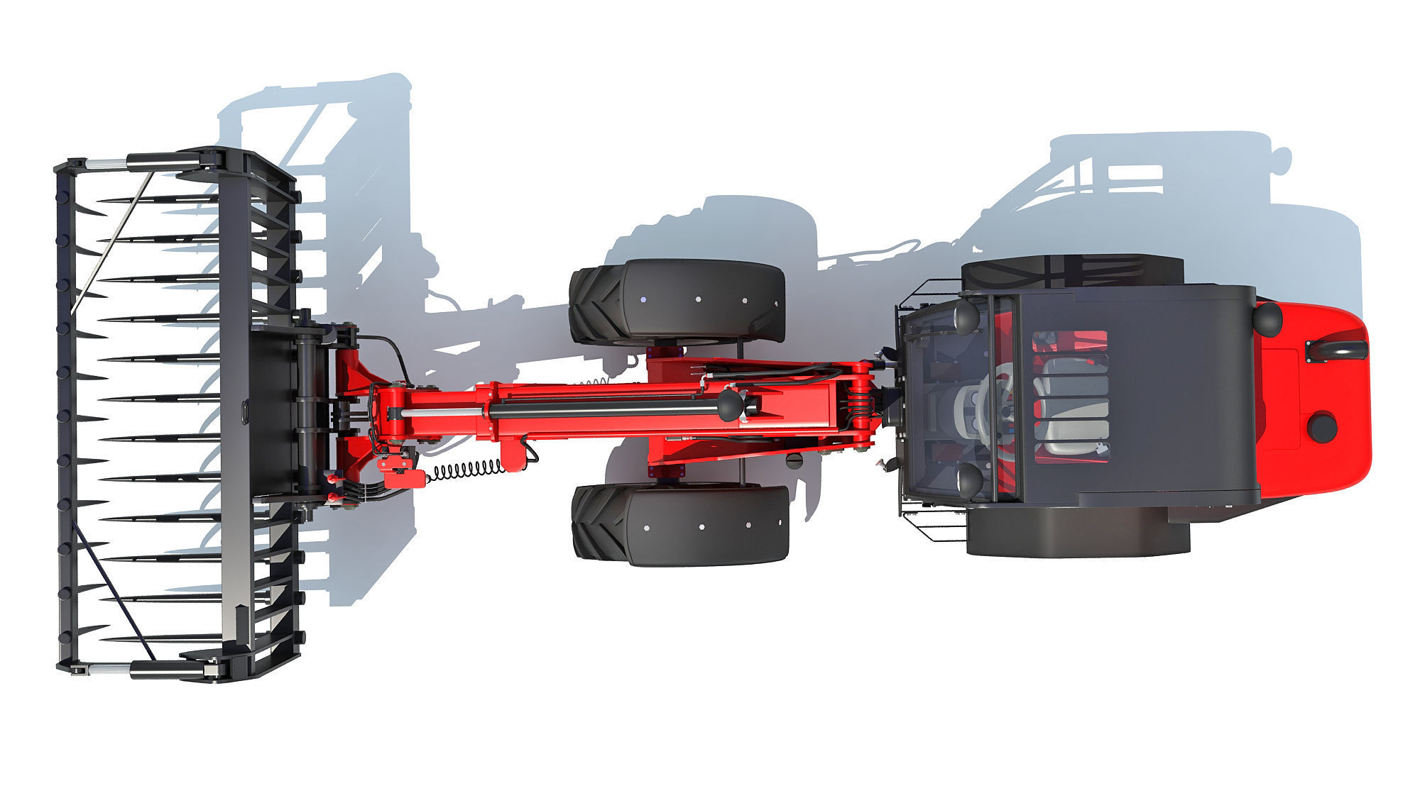 Telehandler Forklift 3D model_9
