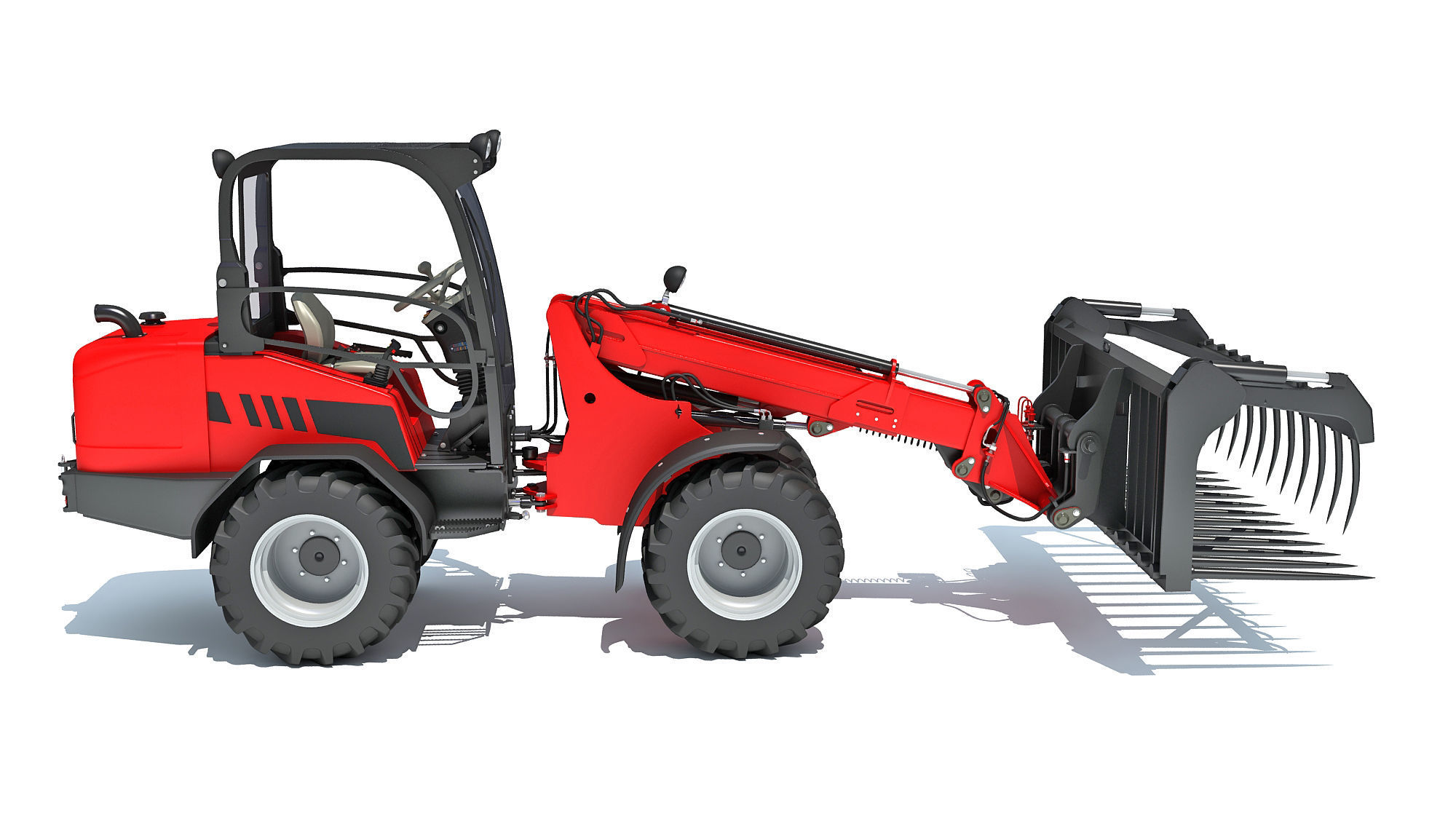 Telehandler Forklift 3D model_5