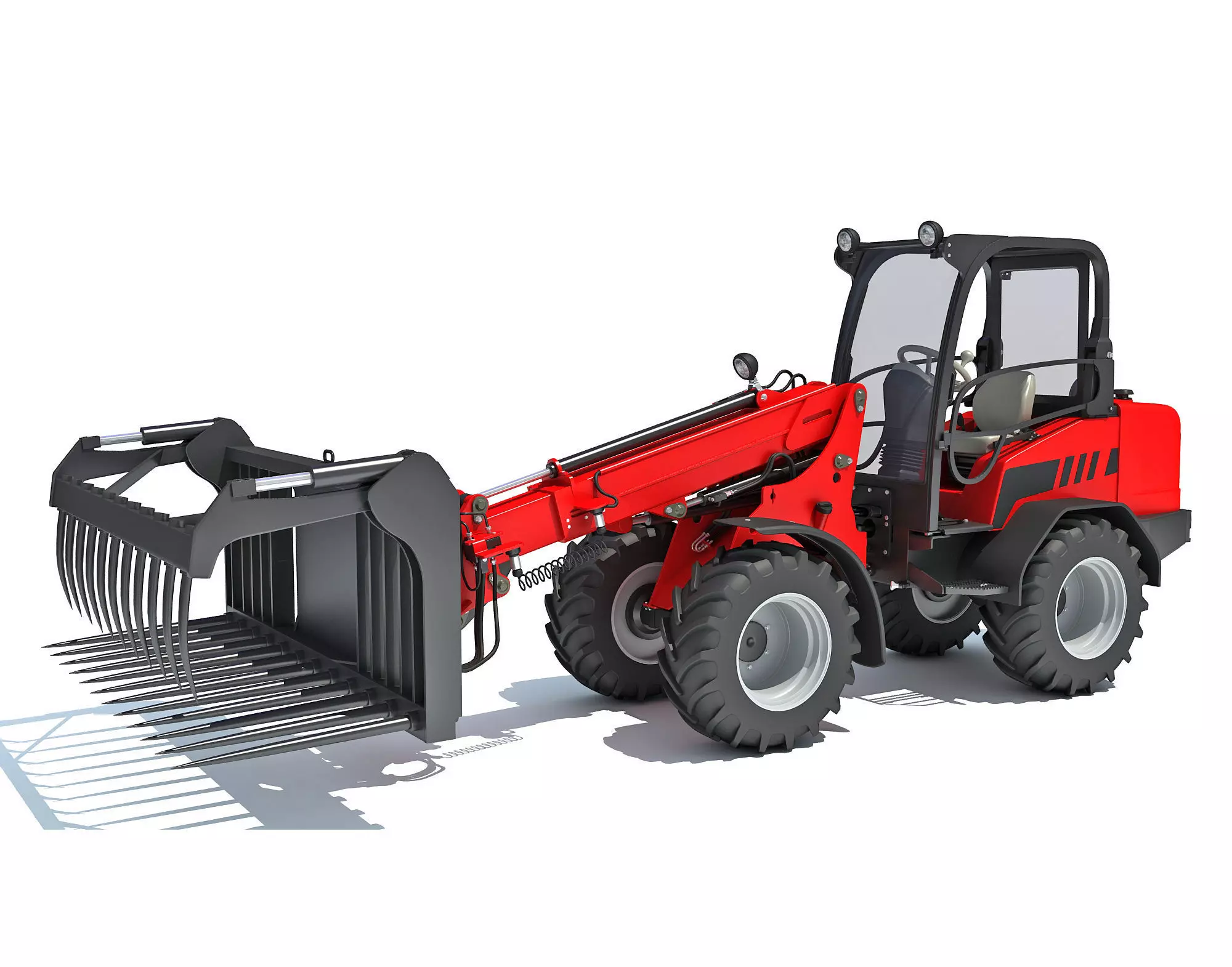 Telehandler Forklift 3D model_0