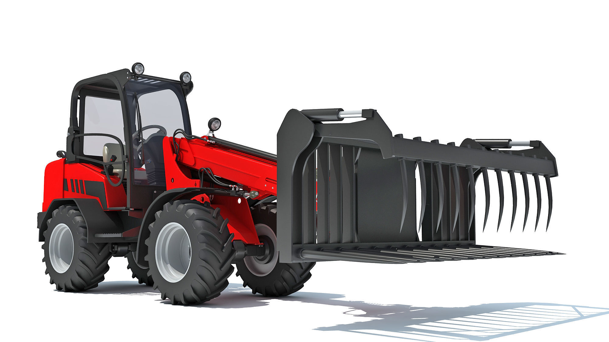 Telehandler Forklift 3D model_7