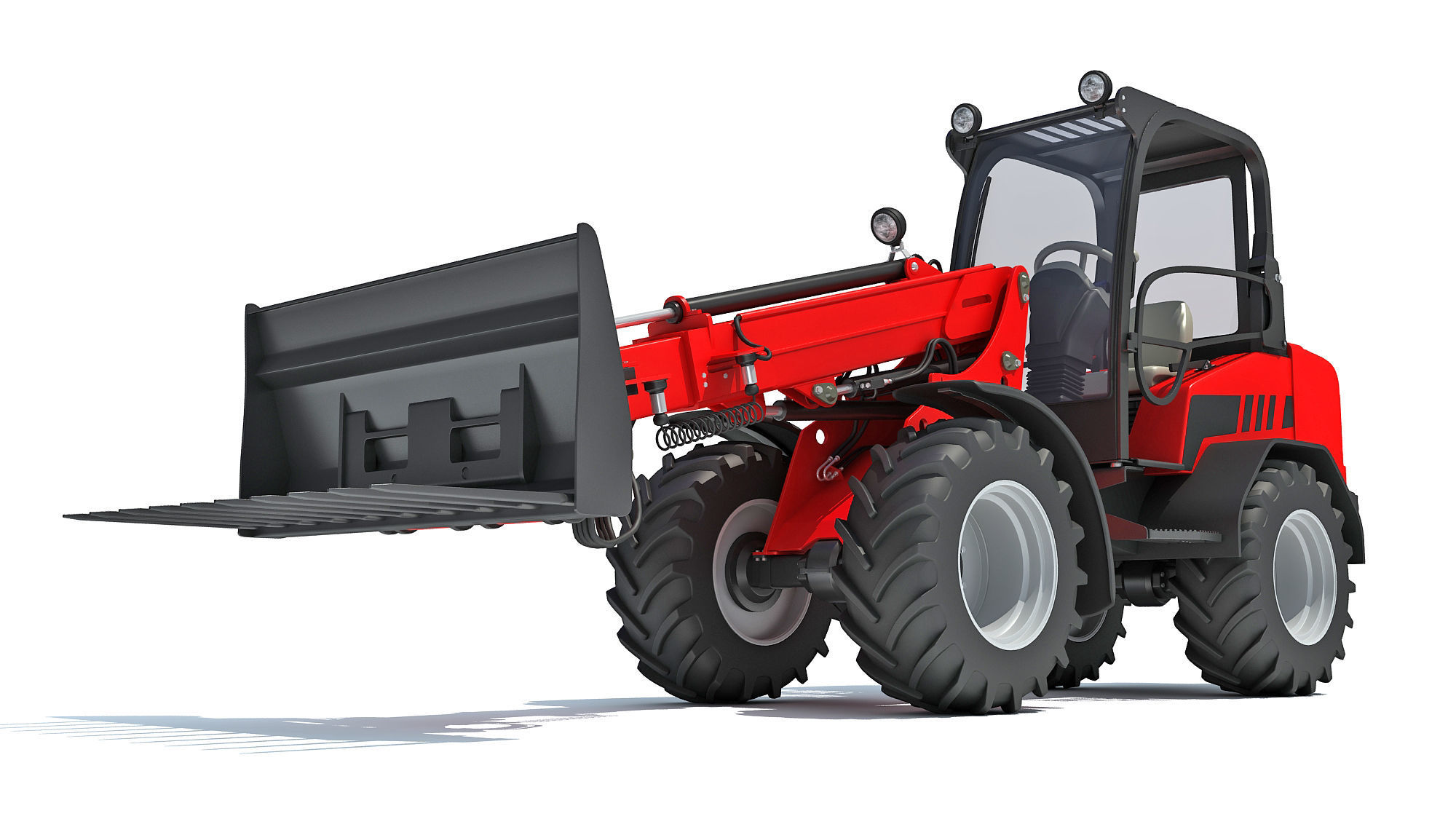 Grab Bucket Telehandler 3D model_11