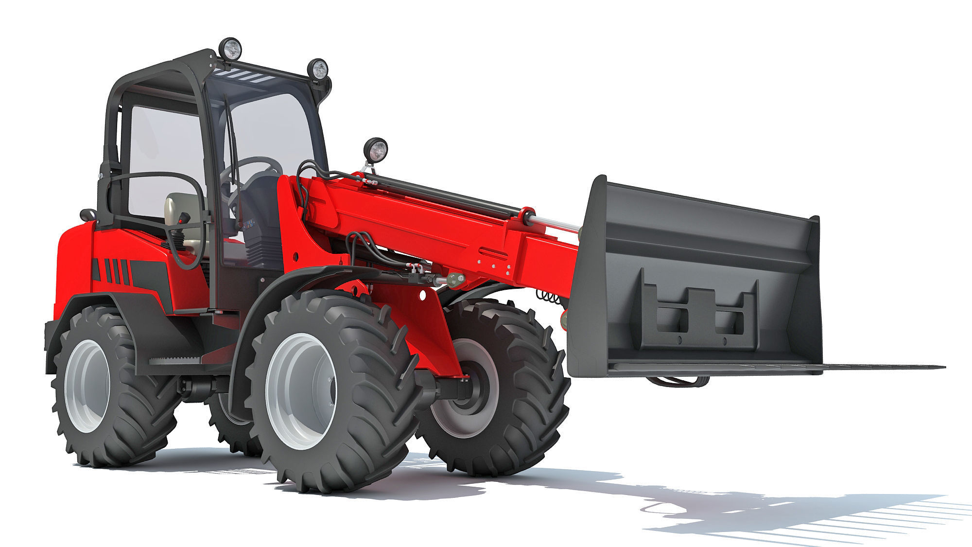 Grab Bucket Telehandler 3D model_7