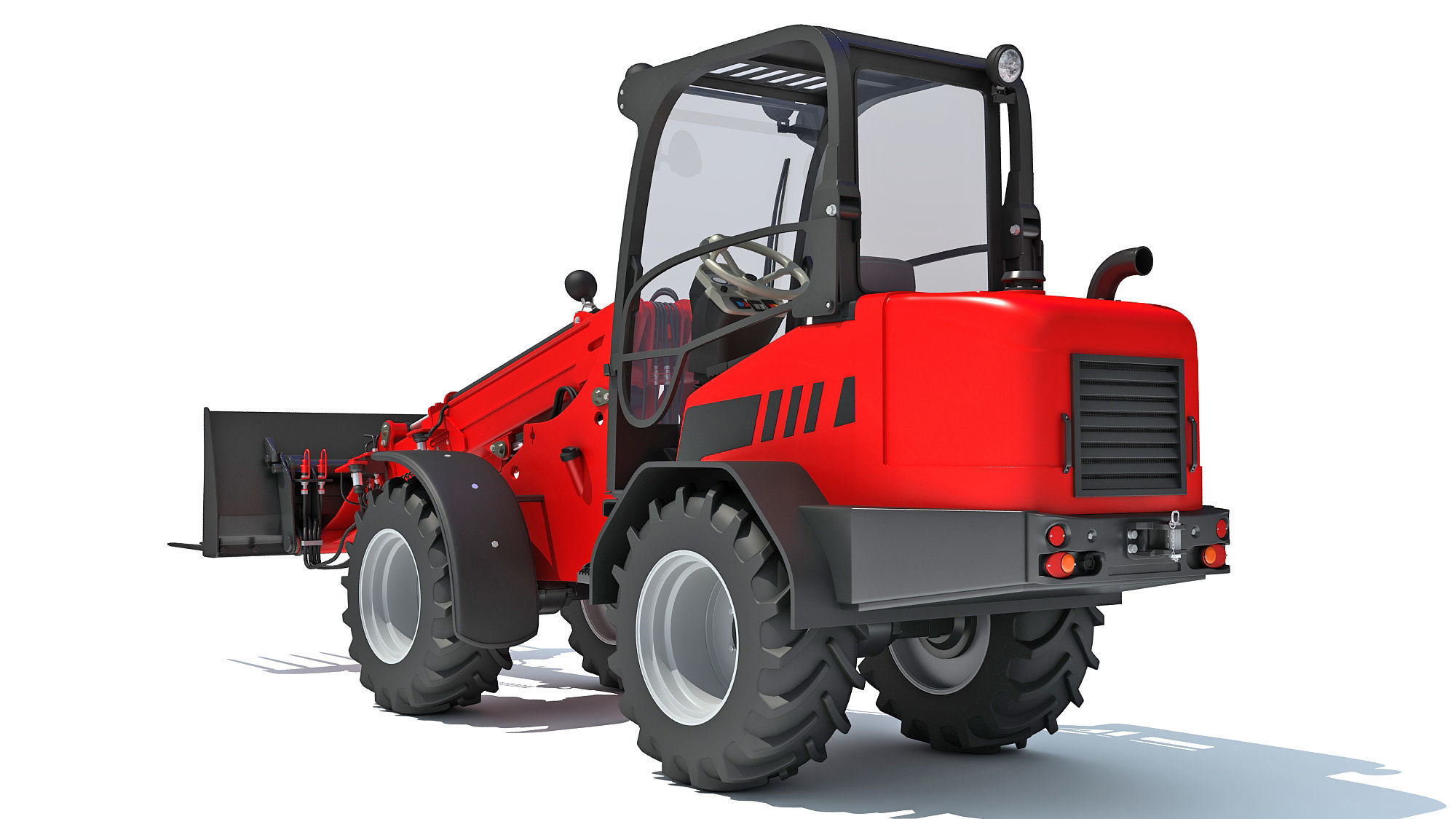 Grab Bucket Telehandler 3D model_3