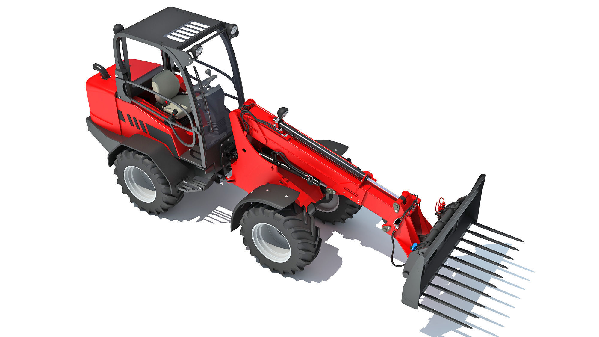 Grab Bucket Telehandler 3D model_6
