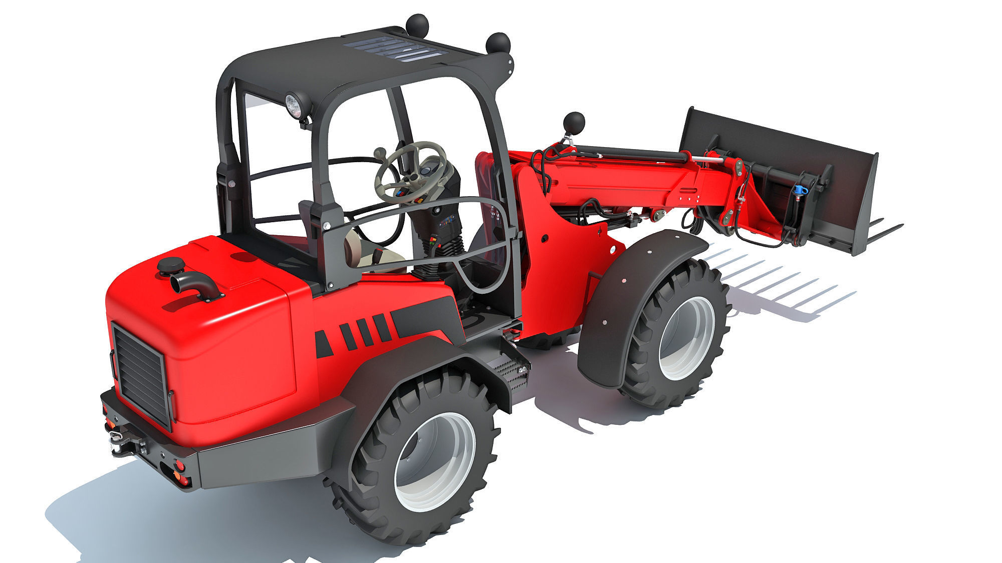Grab Bucket Telehandler 3D model_4