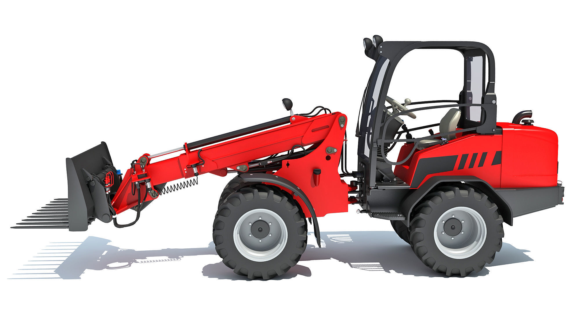 Grab Bucket Telehandler 3D model_1