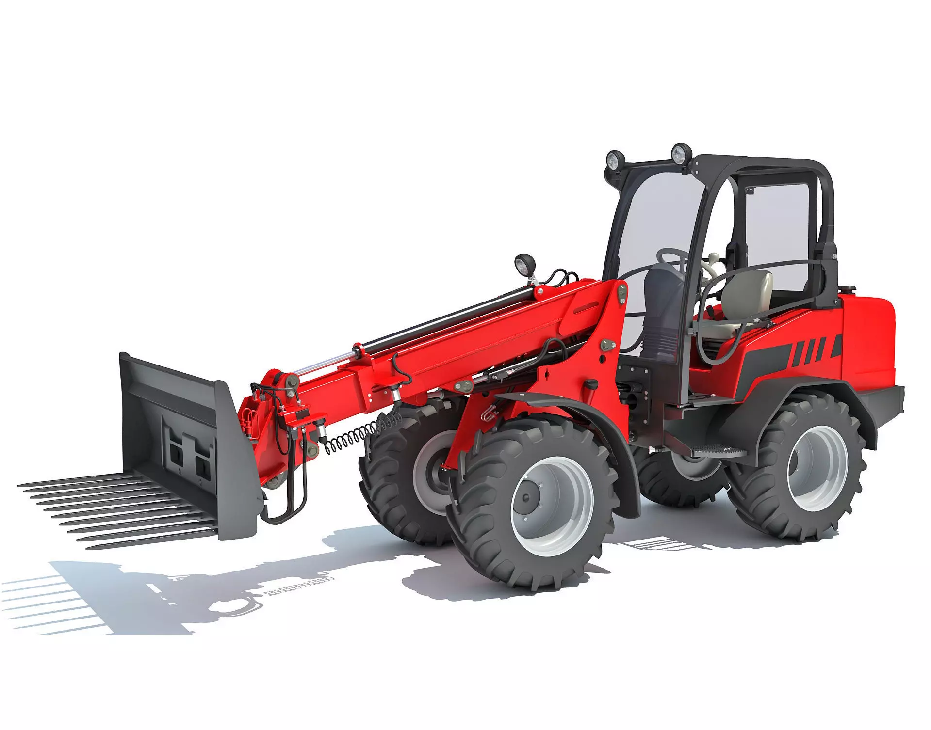 Grab Bucket Telehandler 3D model_0