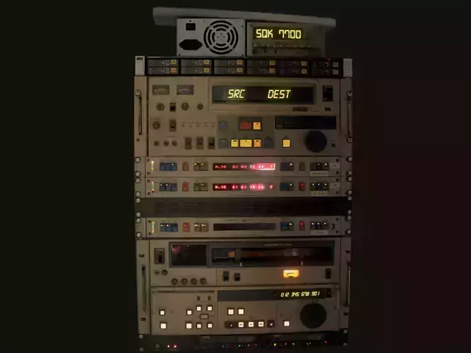 Misc 3D Computer Server Rack Assets Free 3D model