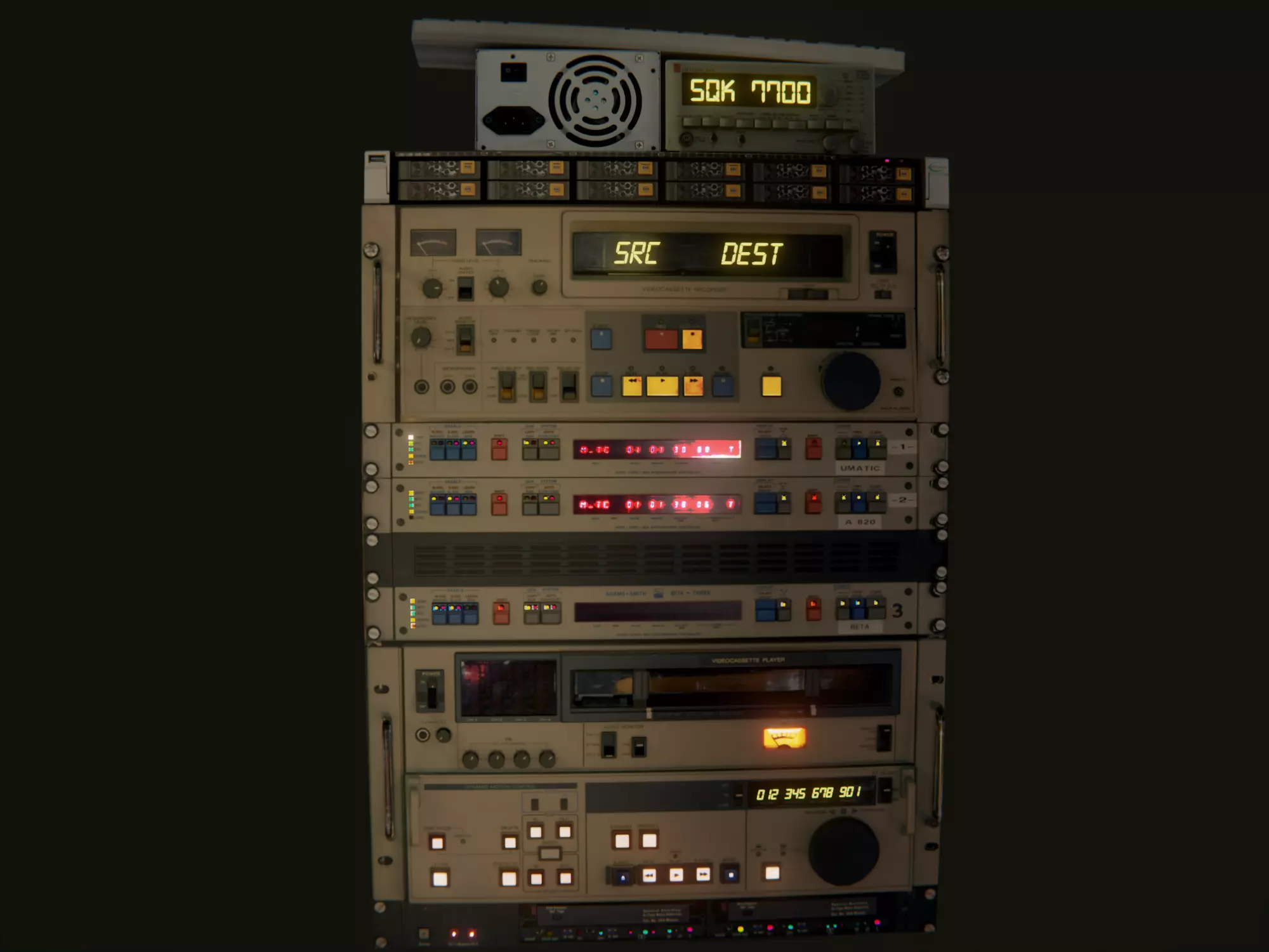Misc 3D Computer Server Rack Assets Free 3D model