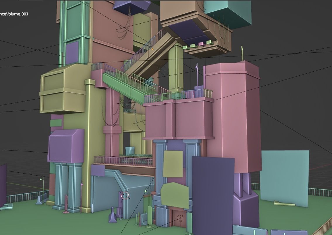 ABC Lettered Buildings - 36 Days of Type 3D model_38