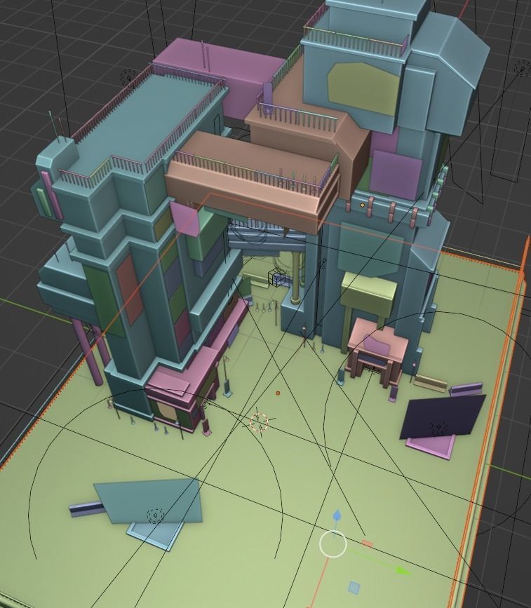 ABC Lettered Buildings - 36 Days of Type 3D model_15