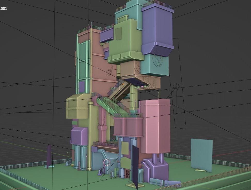 ABC Lettered Buildings - 36 Days of Type 3D model_35