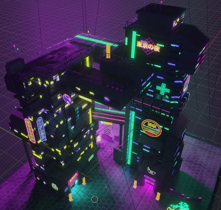 ABC Lettered Buildings - 36 Days of Type 3D model_7