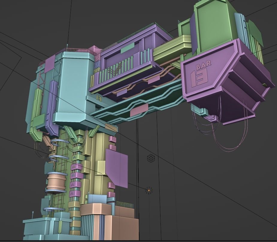 ABC Lettered Buildings - 36 Days of Type 3D model_59