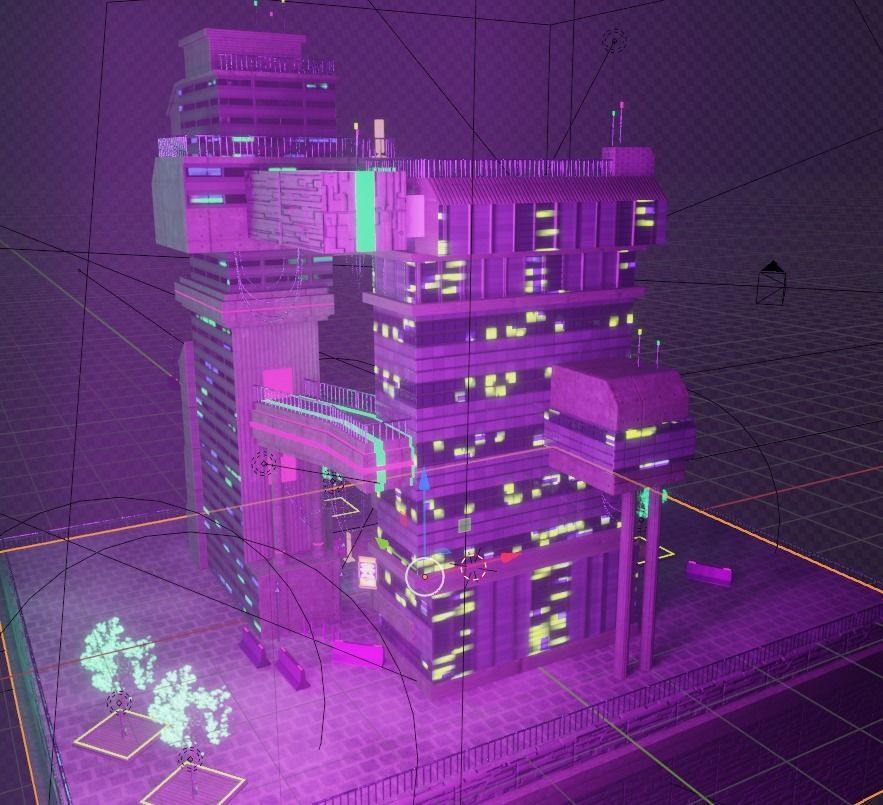 ABC Lettered Buildings - 36 Days of Type 3D model_9