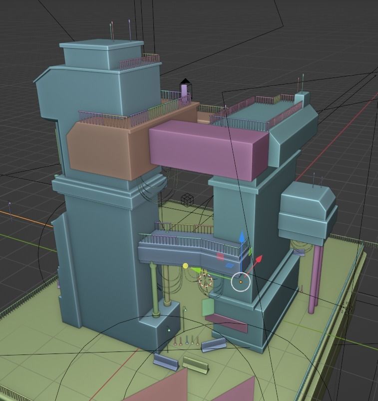 ABC Lettered Buildings - 36 Days of Type 3D model_17