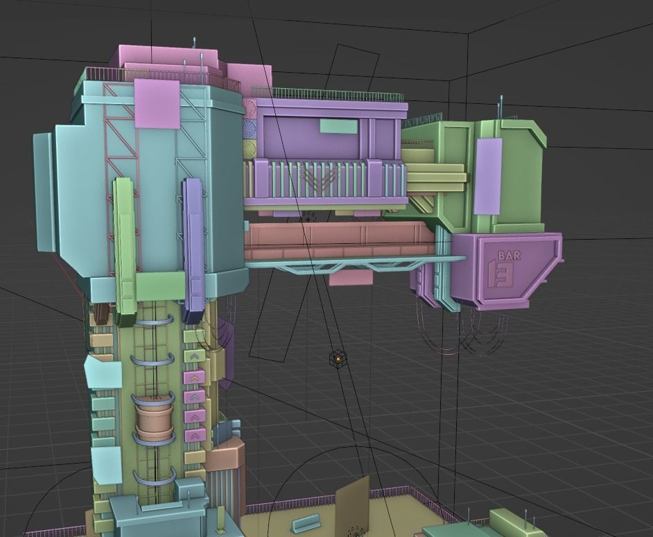 ABC Lettered Buildings - 36 Days of Type 3D model_58