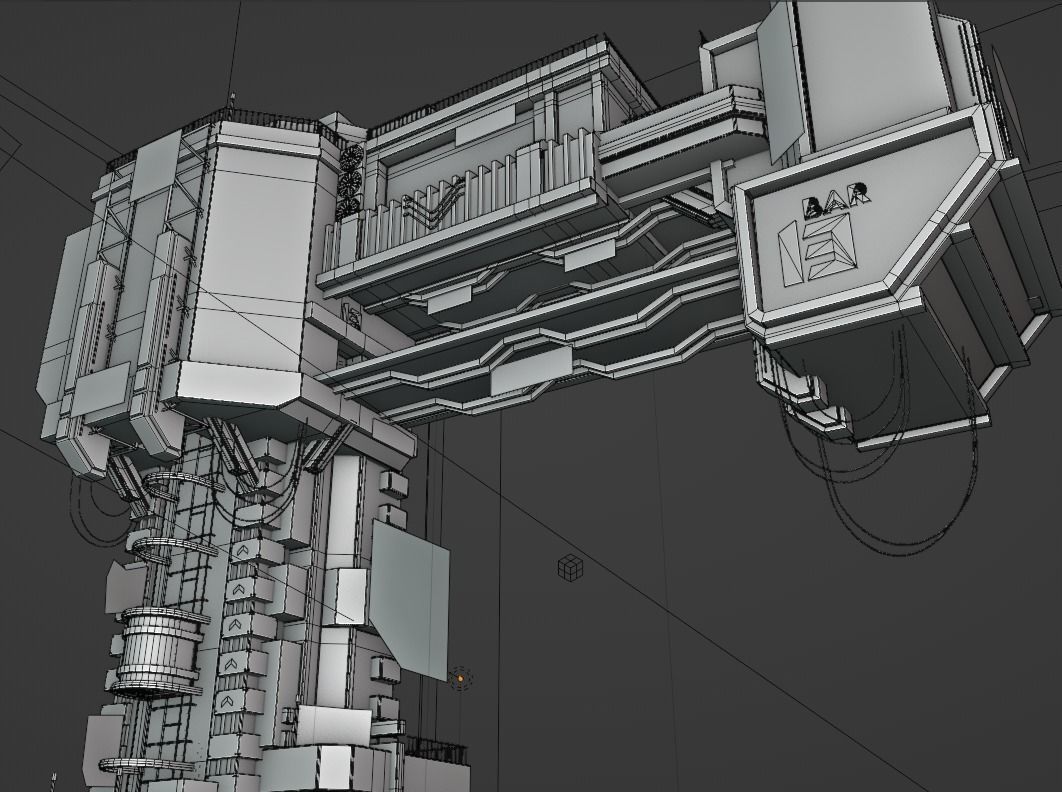 ABC Lettered Buildings - 36 Days of Type 3D model_64