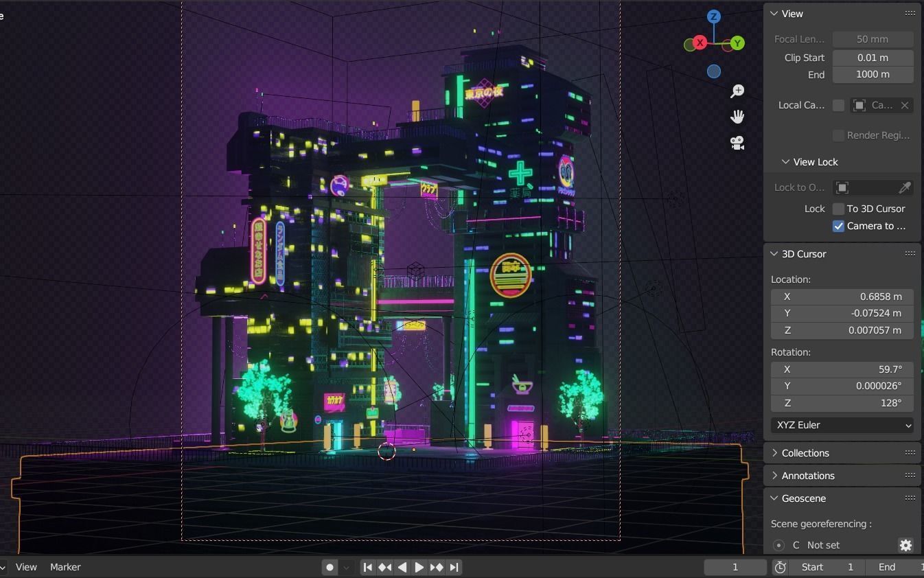 ABC Lettered Buildings - 36 Days of Type 3D model_25