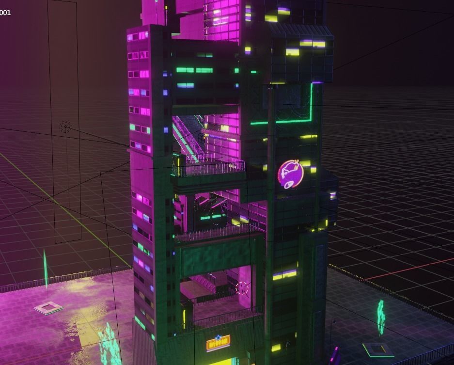 ABC Lettered Buildings - 36 Days of Type 3D model_32