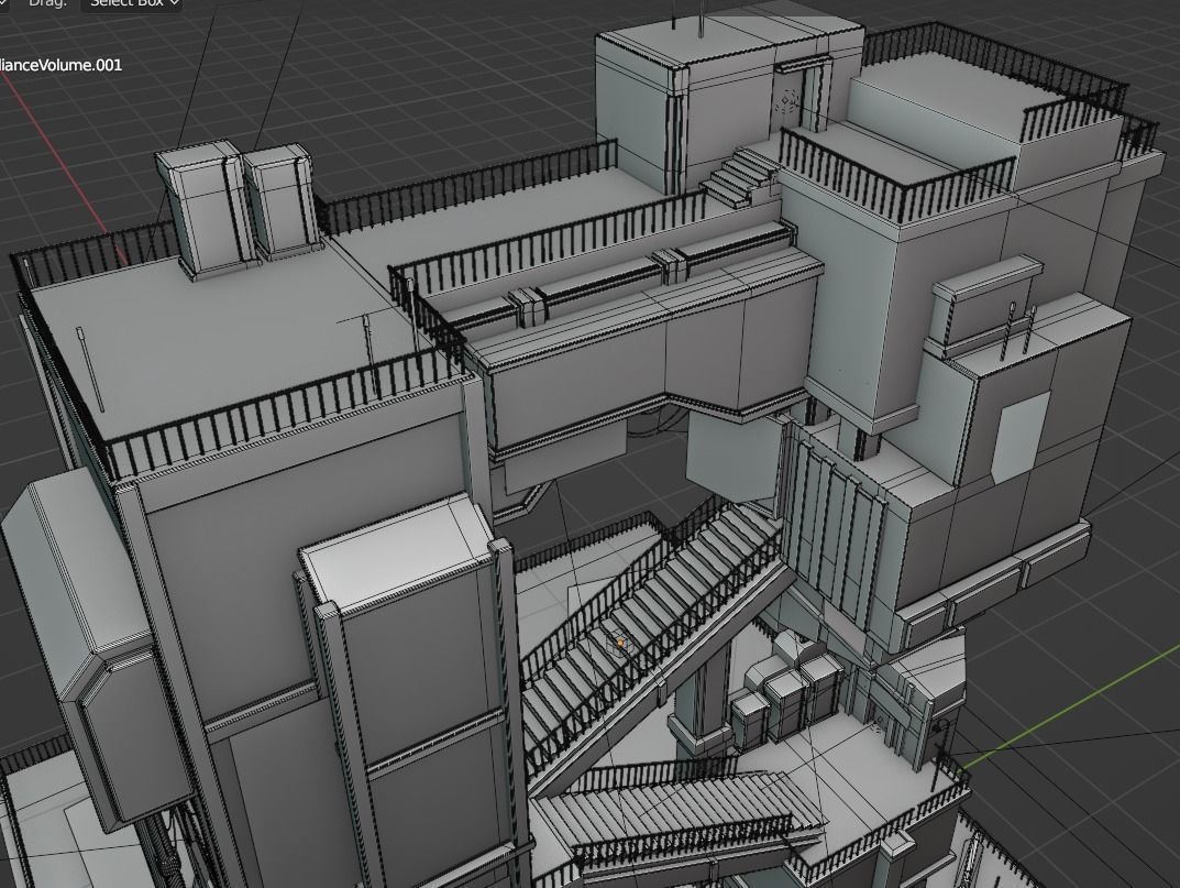 ABC Lettered Buildings - 36 Days of Type 3D model_45