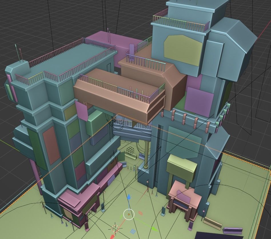 ABC Lettered Buildings - 36 Days of Type 3D model_19