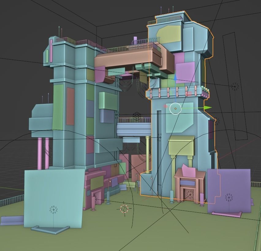 ABC Lettered Buildings - 36 Days of Type 3D model_14