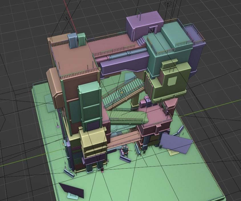 ABC Lettered Buildings - 36 Days of Type 3D model_40