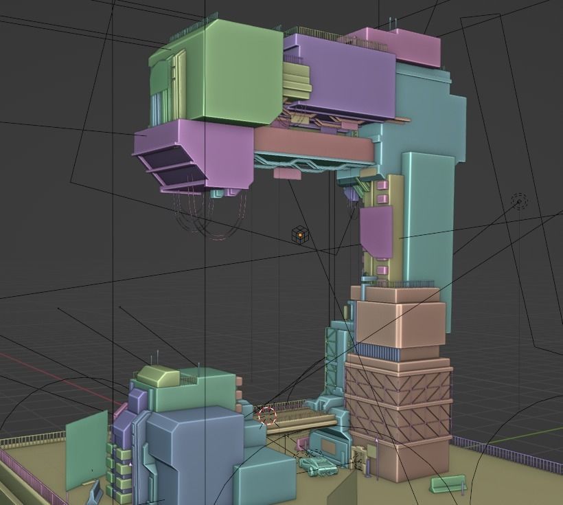 ABC Lettered Buildings - 36 Days of Type 3D model_56