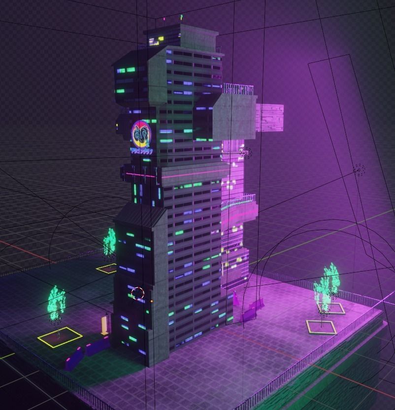 ABC Lettered Buildings - 36 Days of Type 3D model_8