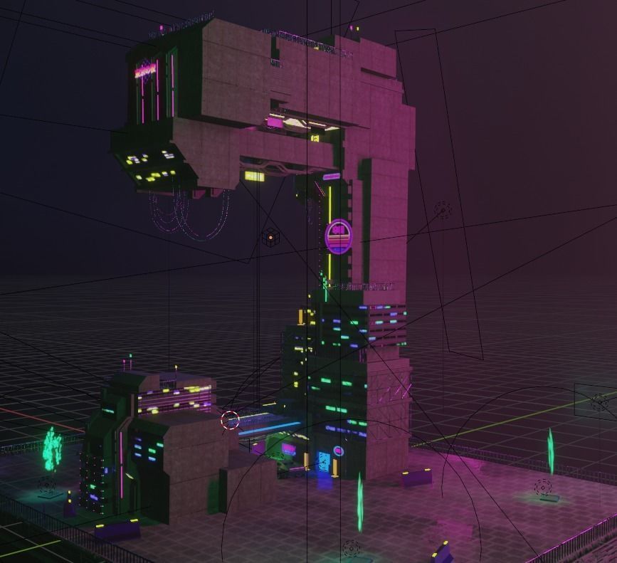 ABC Lettered Buildings - 36 Days of Type 3D model_48