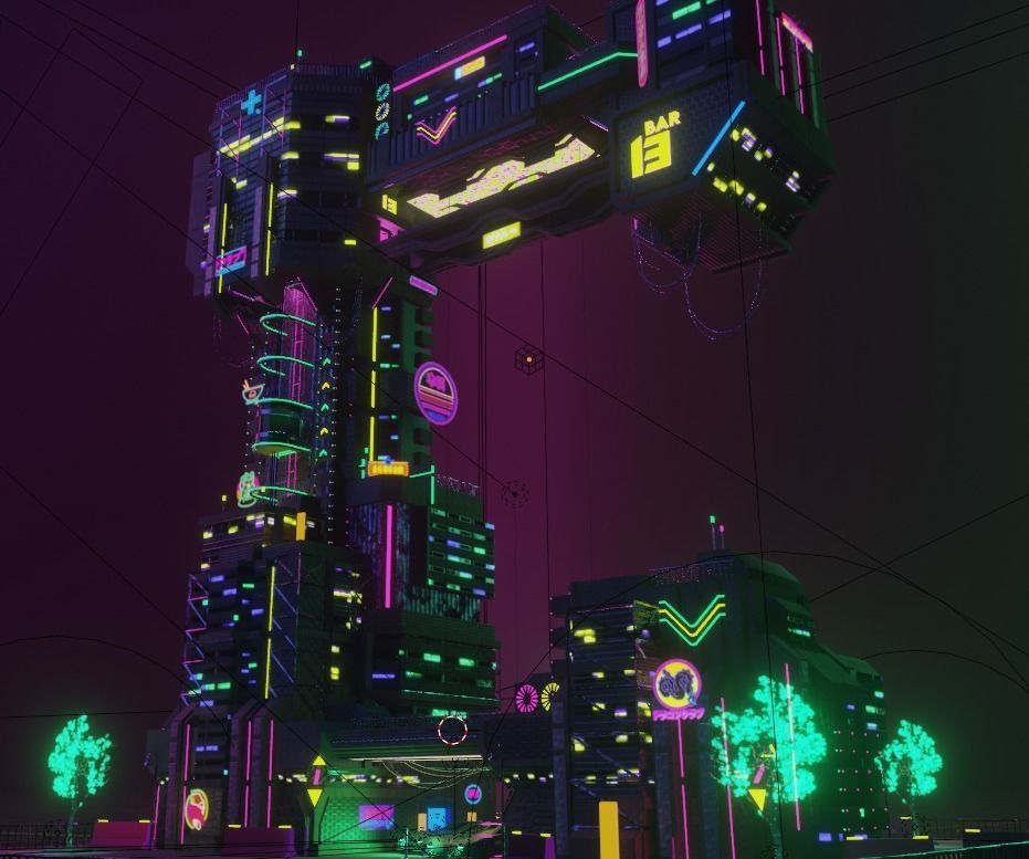 ABC Lettered Buildings - 36 Days of Type 3D model_53