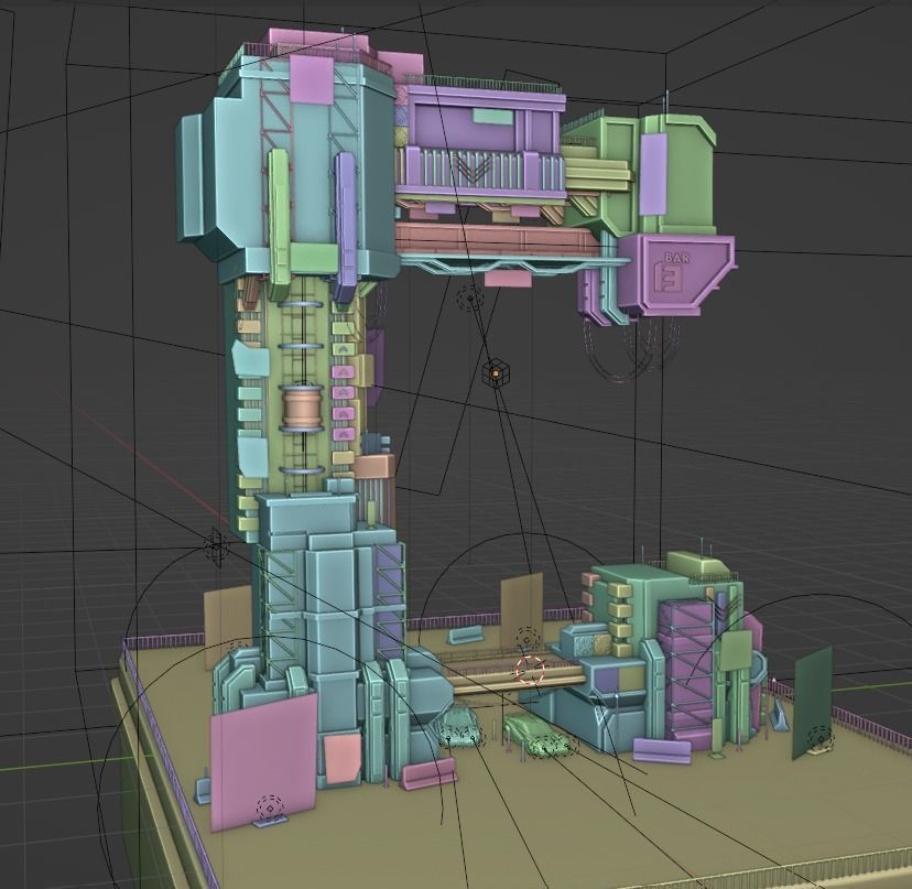 ABC Lettered Buildings - 36 Days of Type 3D model_54