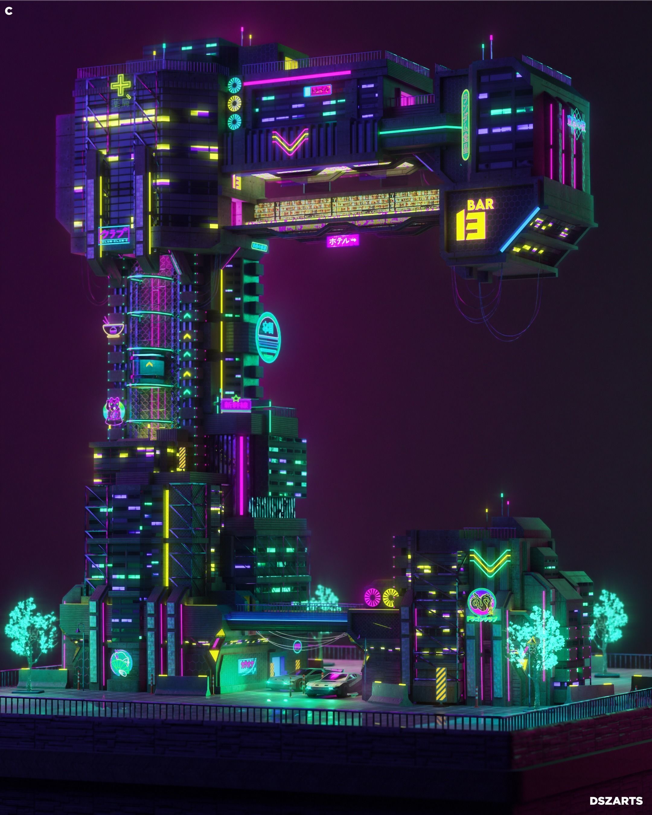 ABC Lettered Buildings - 36 Days of Type 3D model_5