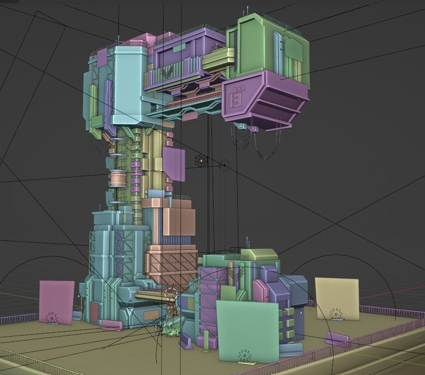 ABC Lettered Buildings - 36 Days of Type 3D model_55