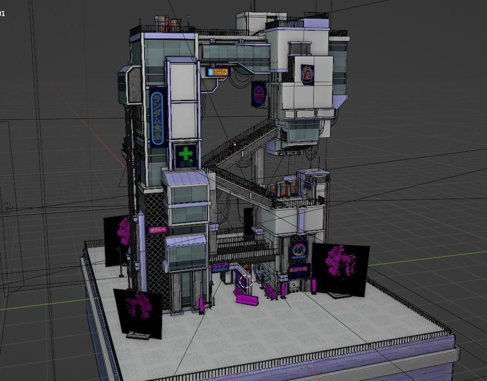 ABC Lettered Buildings - 36 Days of Type 3D model_41