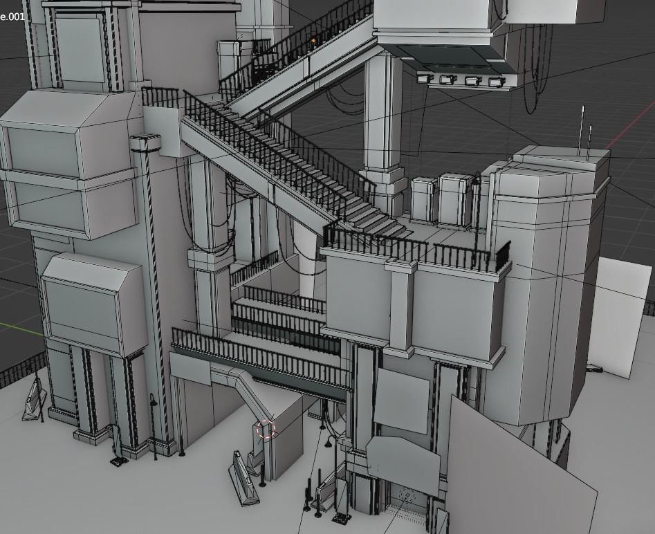 ABC Lettered Buildings - 36 Days of Type 3D model_43